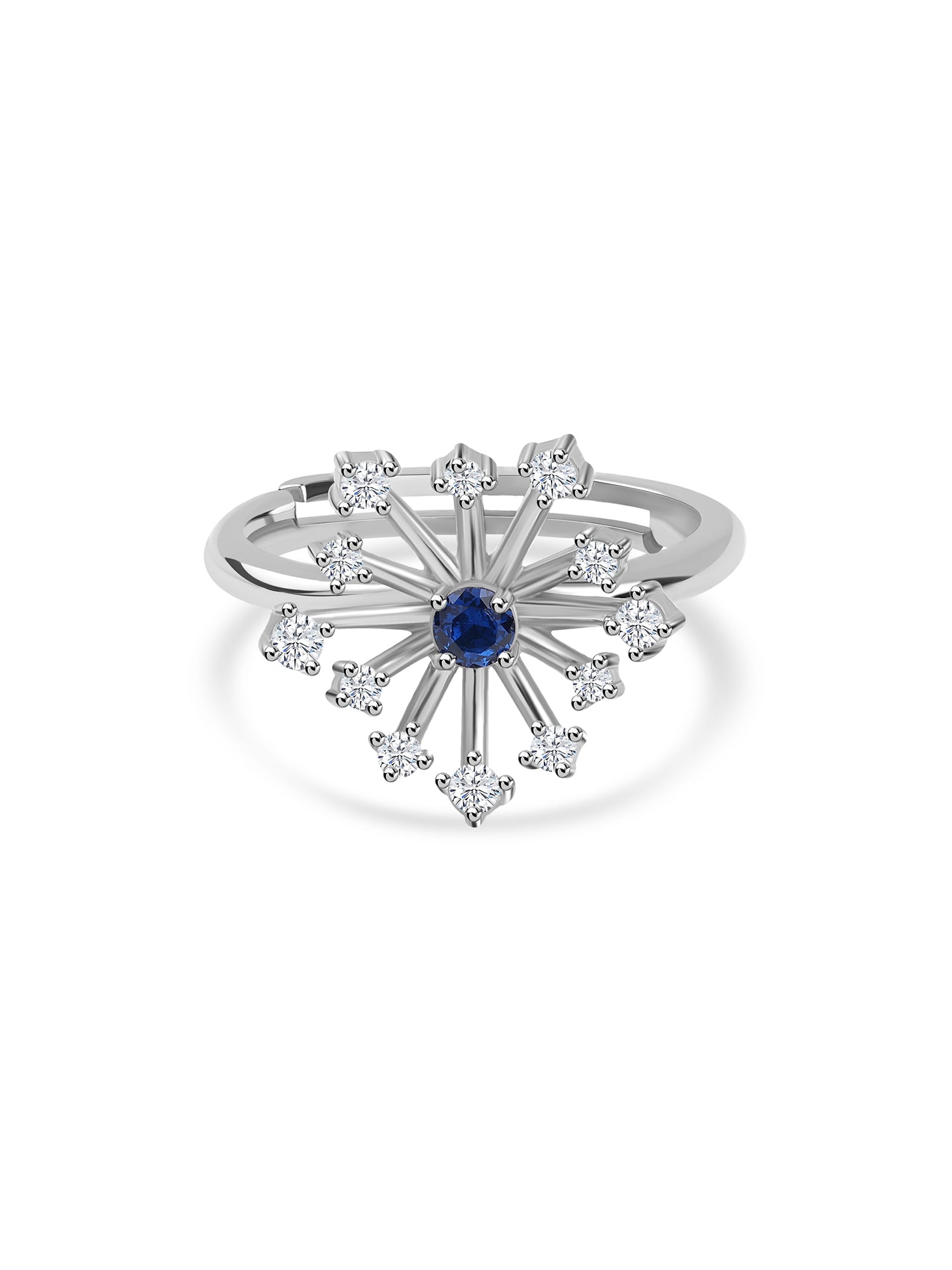Sparkles Blue Sapphire CZ Ring For Women