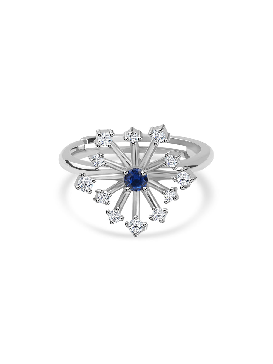 Sparkles Blue Sapphire Ring For Women
