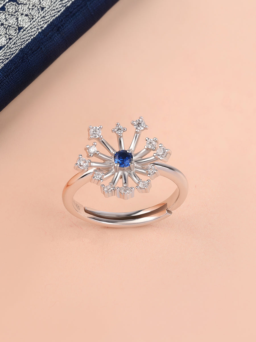 Sparkles Blue Sapphire Ring For Women