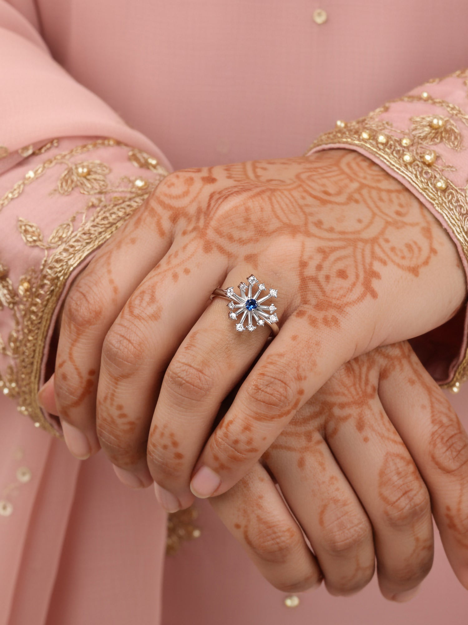 Sparkles Blue Sapphire Ring For Women