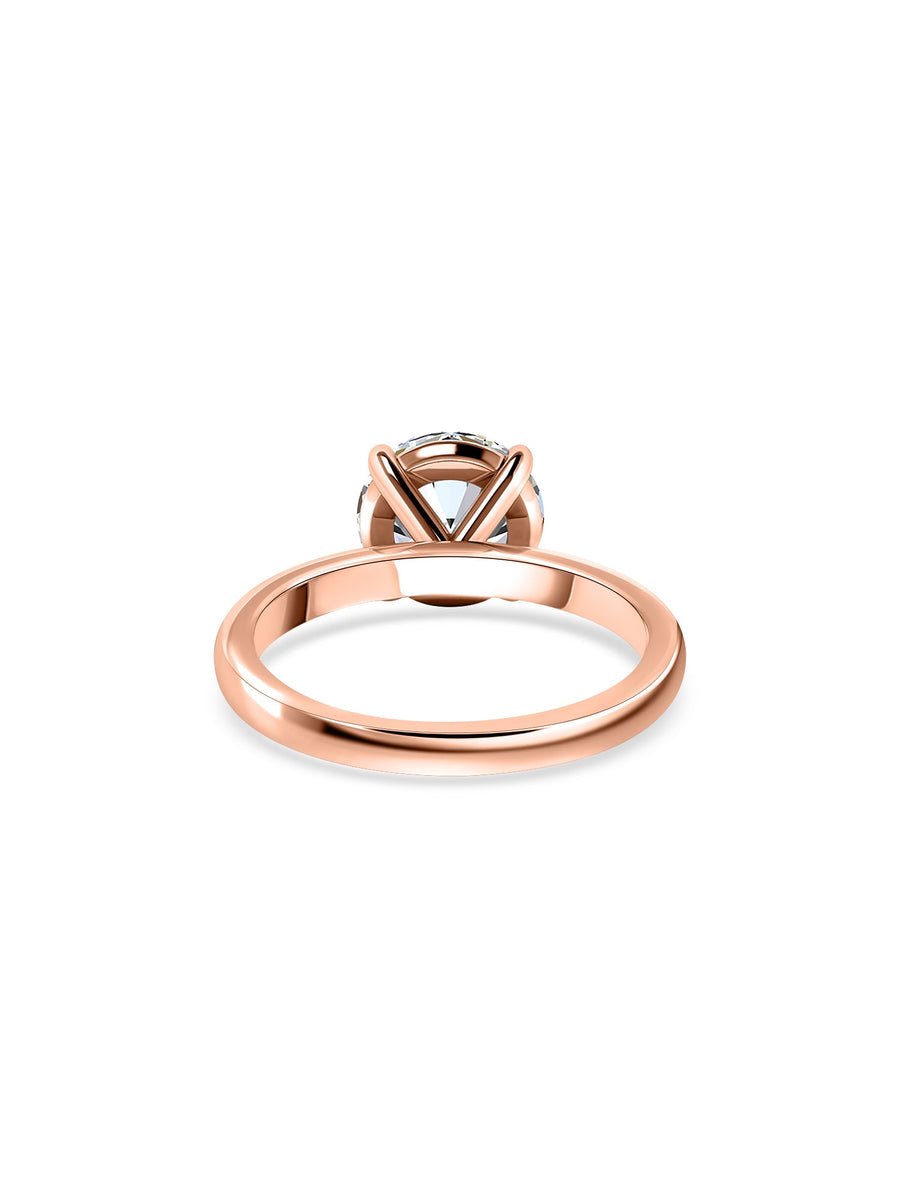 Golden Embrace Round Diamond Solitaire Ring