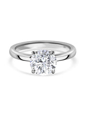 Golden Embrace Round Diamond Solitaire Ring