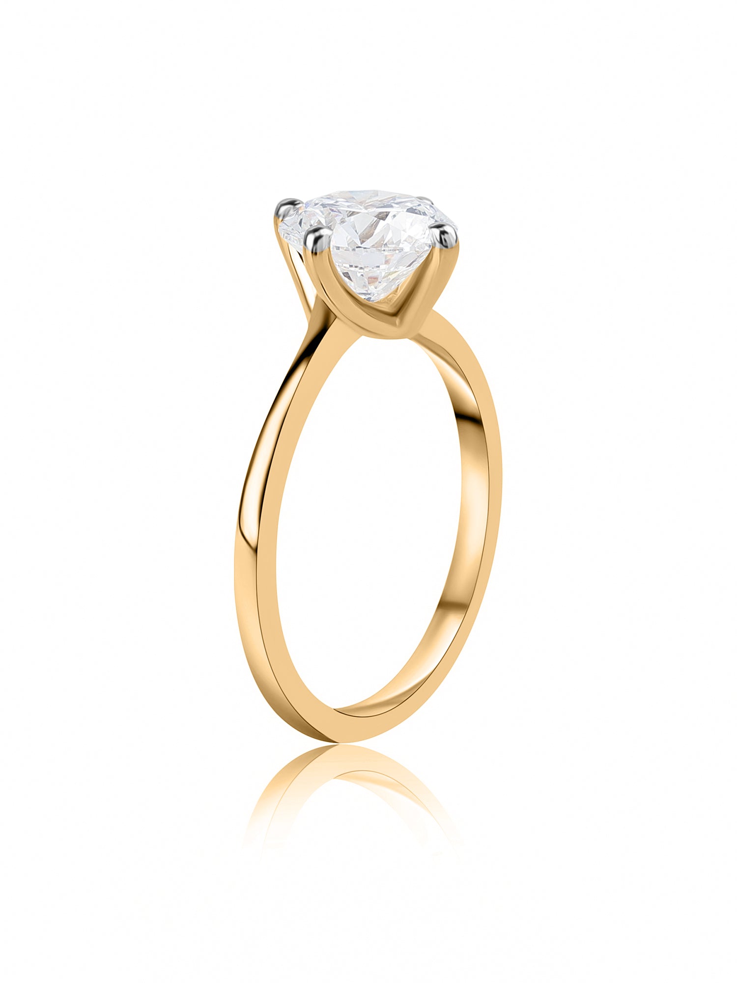 Ornate 2 Carat Lab Grown Diamond Solitaire Ring