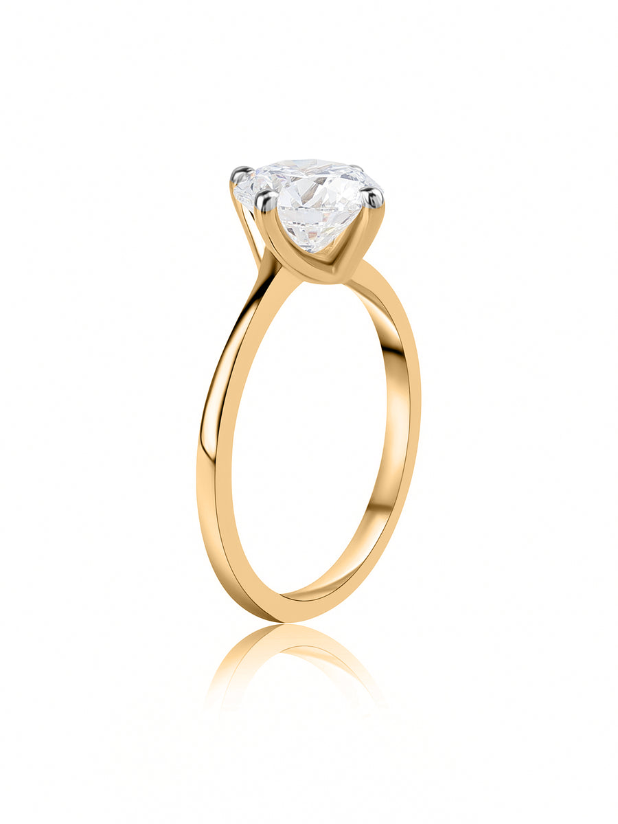 Ornate 2 Carat Lab Grown Diamond Solitaire Ring