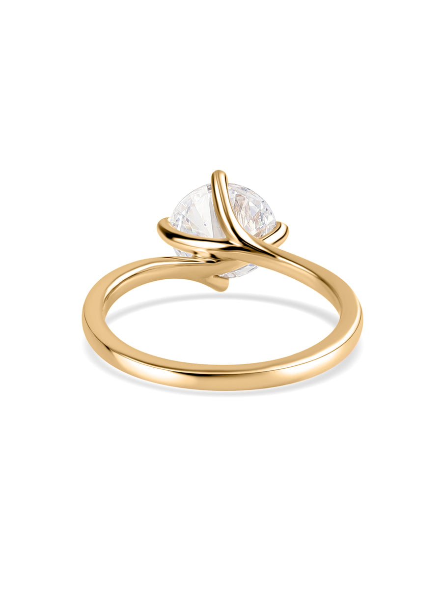 Ornate 2 Carat Lab Grown Diamond Solitaire Ring
