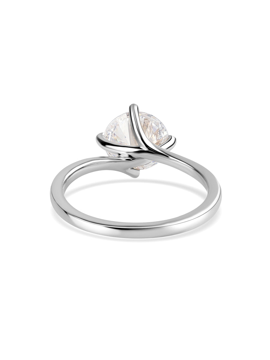 Ornate 2 Carat Lab Grown Diamond Solitaire Ring