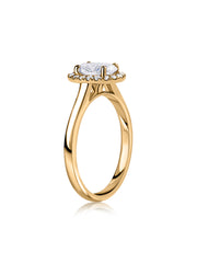 Oval Halo 1 Carat Lab Grown Diamond Ring