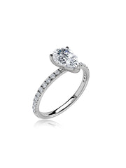 Golden Whisper Pear Diamond Solitaire Ring