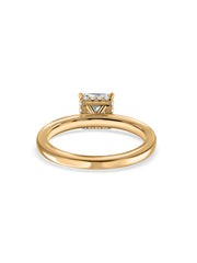 Golden Crown Princess Cut Solitaire Ring