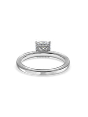 Golden Crown Princess Cut Solitaire Ring