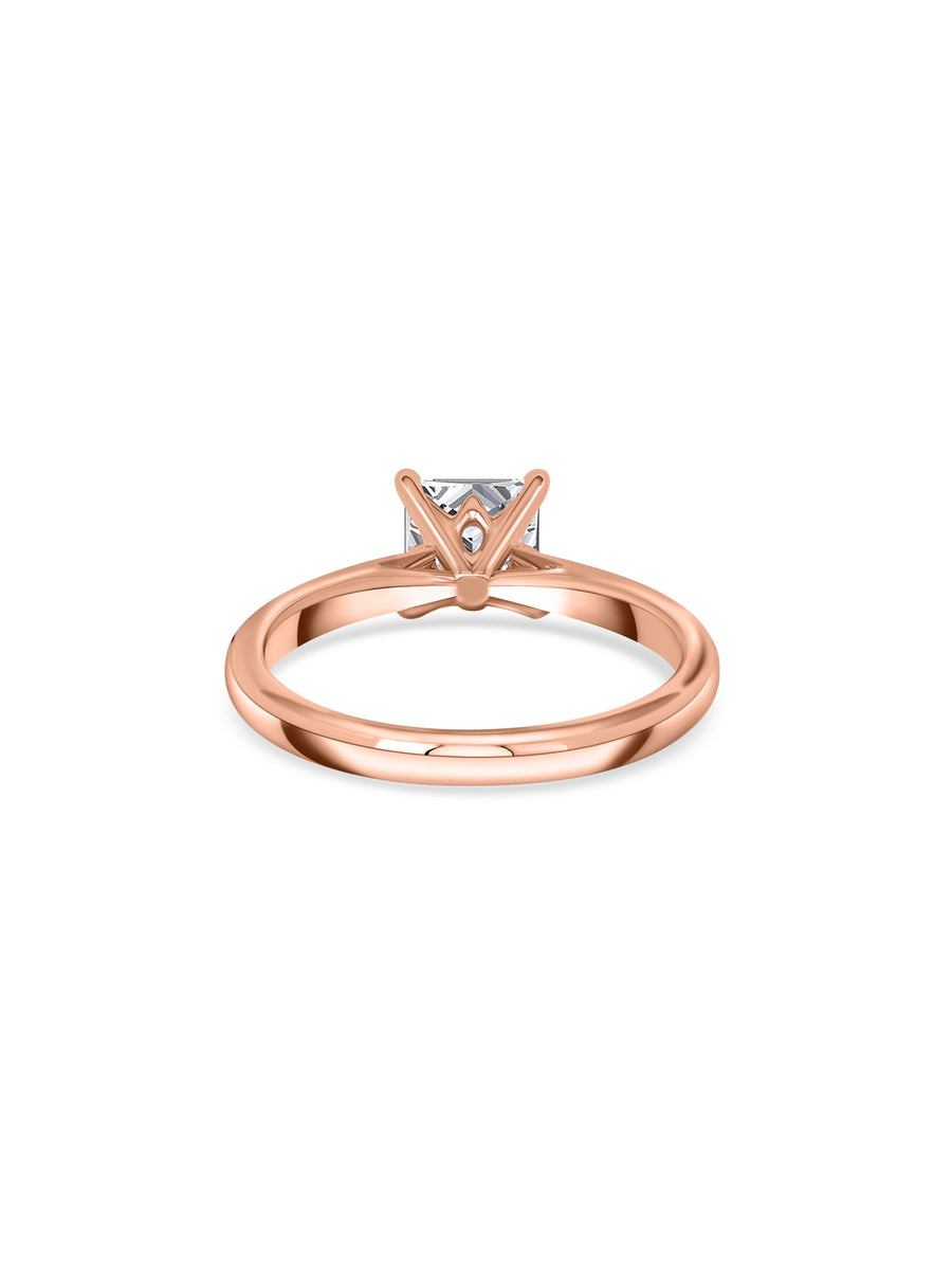 1 Carat Sculpted Glow Princess Solitaire Ring