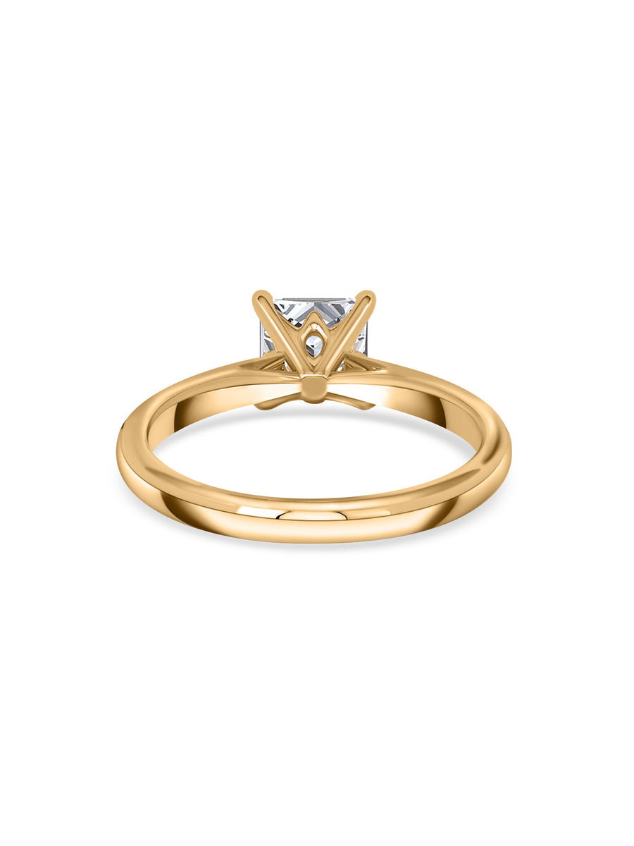 1 Carat Sculpted Glow Princess Solitaire Ring
