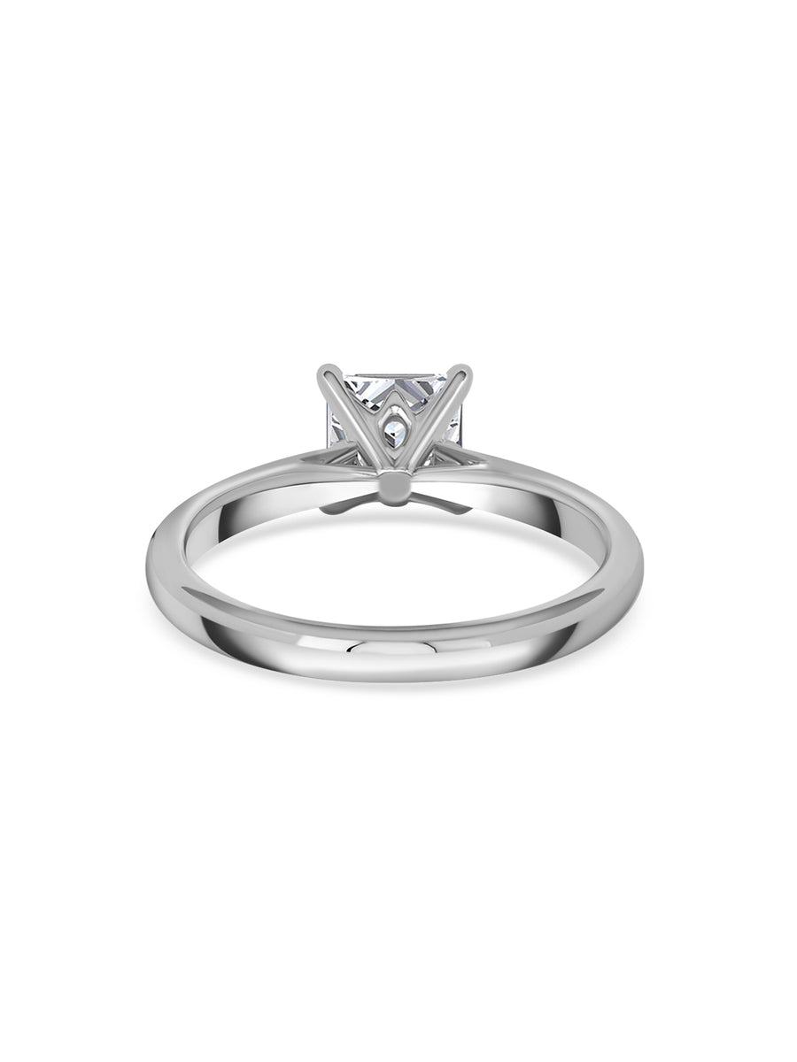 1 Carat Sculpted Glow Princess Solitaire Ring