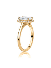 Radiant 1.5 Carat Halo Diamond Ring