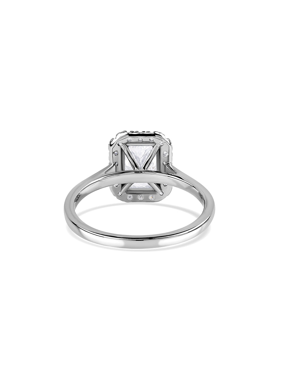 Radiant 1.5 Carat Halo Diamond Ring