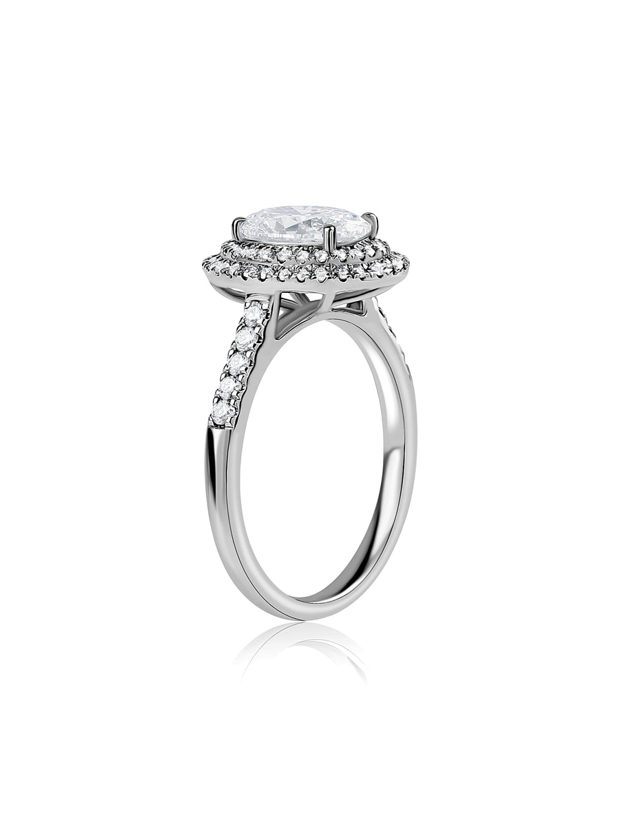 1.5 Carat Lab Grown Diamond Halo Ring