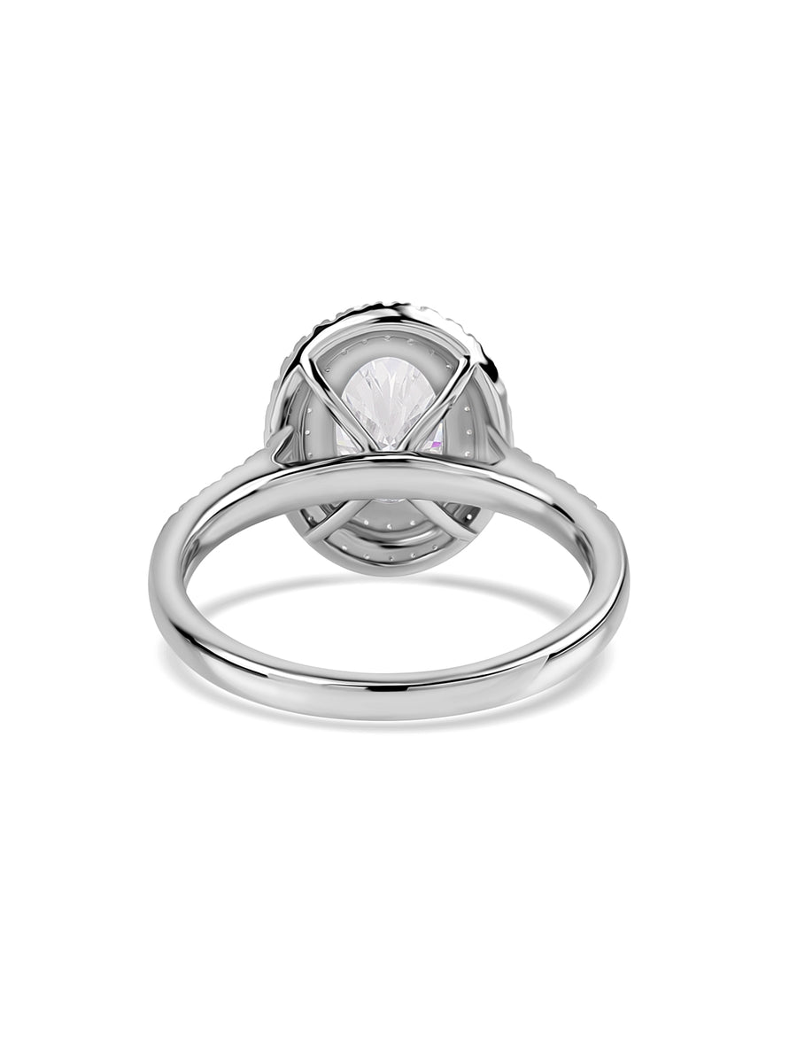 1.5 Carat Lab Grown Diamond Halo Ring