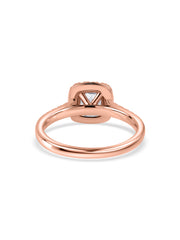 1 Carat Lab-Grown Princess Diamond Halo Ring