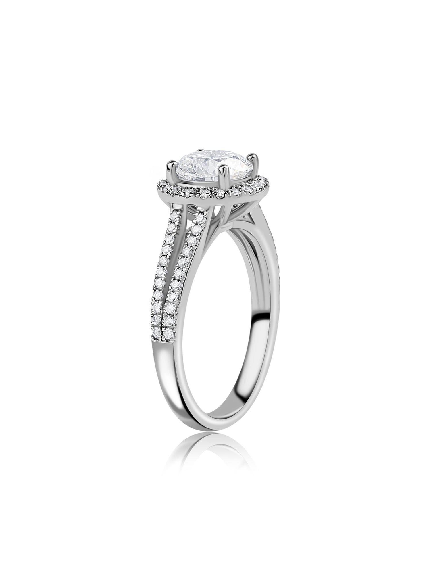 1.5 Carat Halo Lab Grown DIamond Ring