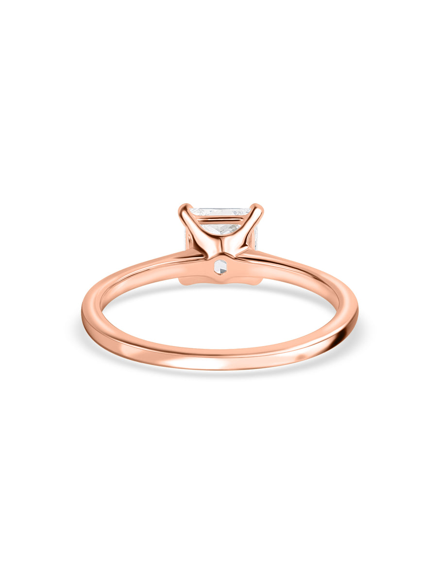 Lab Grown 1 Carat Princess Cut Diamond Ring