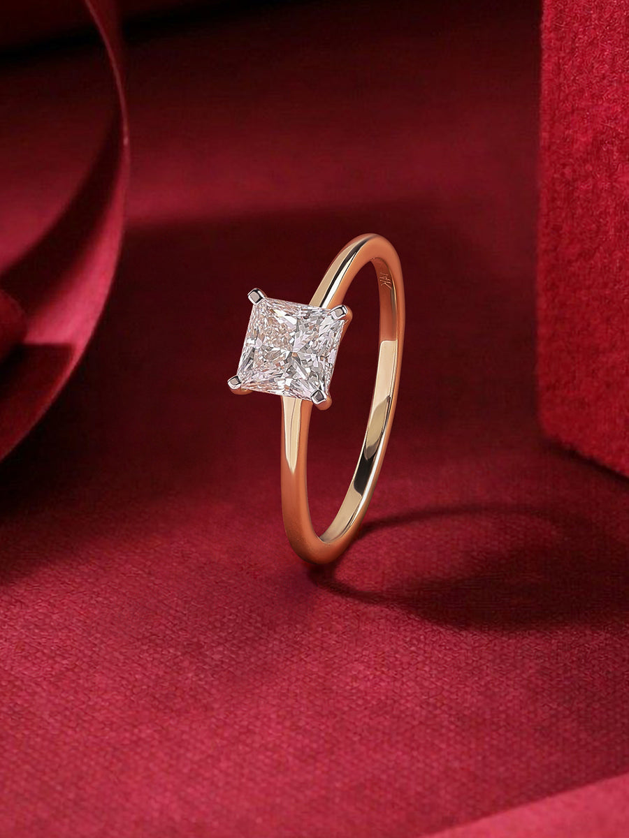 Buy Carat Princess Cut Diamond Ring Certified Elegant