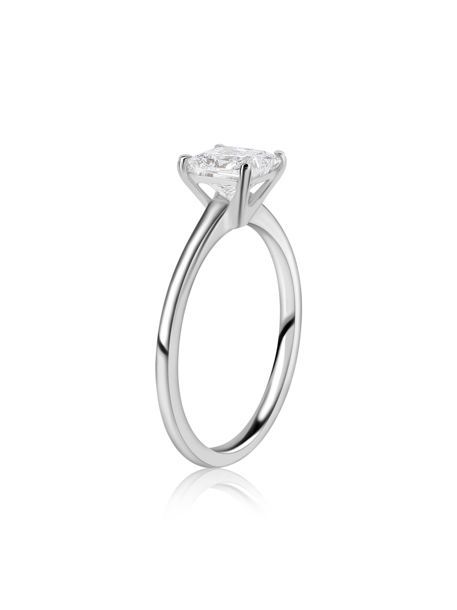 Lab Grown 1 Carat Princess Cut Diamond Ring