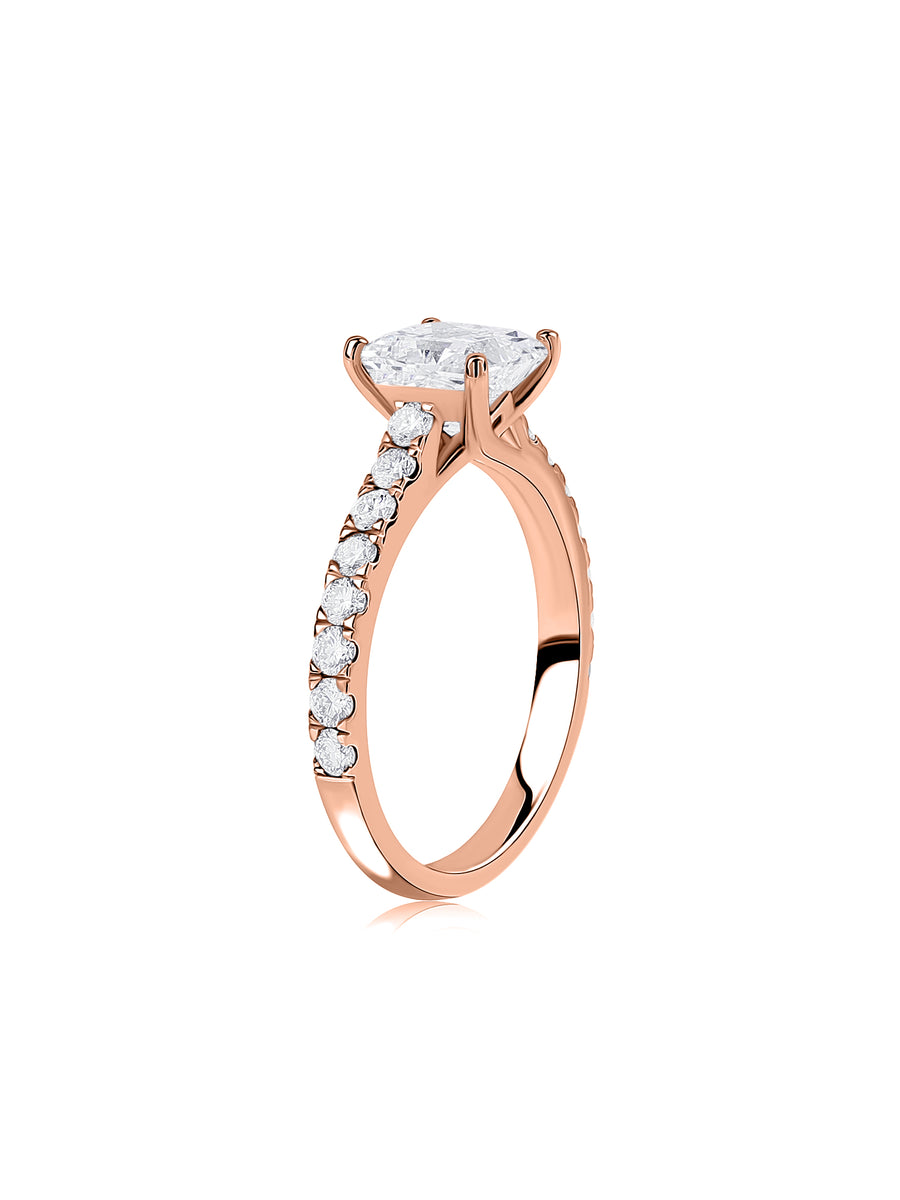 Dazzle 1.5 Carat Princess Lab Diamond Ring