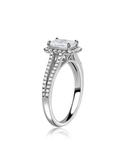Ornate Radiant 1 Carat Halo Ring