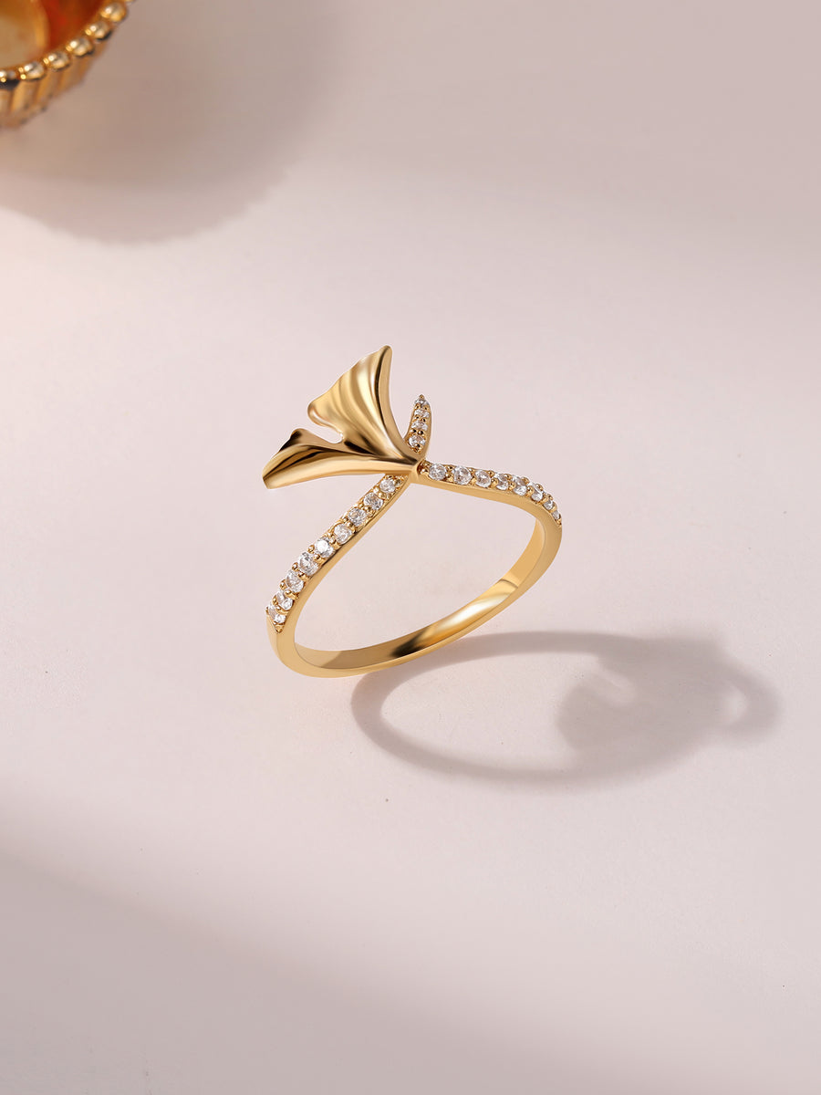Blossom Dance Gold Plated Silver Ring