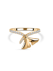 Blossom Dance Gold Plated Silver Ring