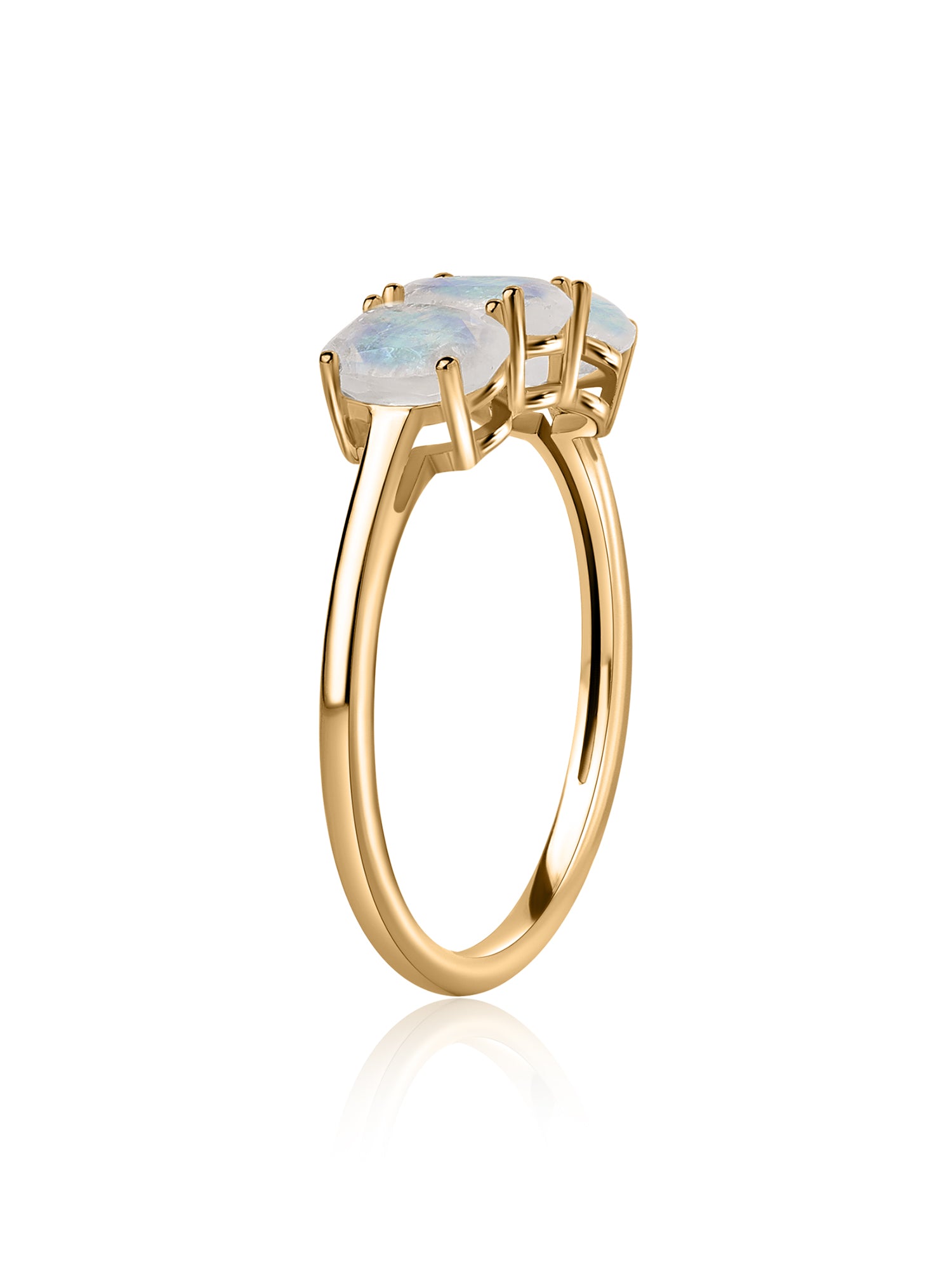 Trio Opal Silver Ring For Women