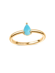 Turquoise Pear Band Ring