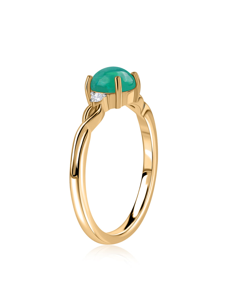 Classic Emerald Silver Ring for Women