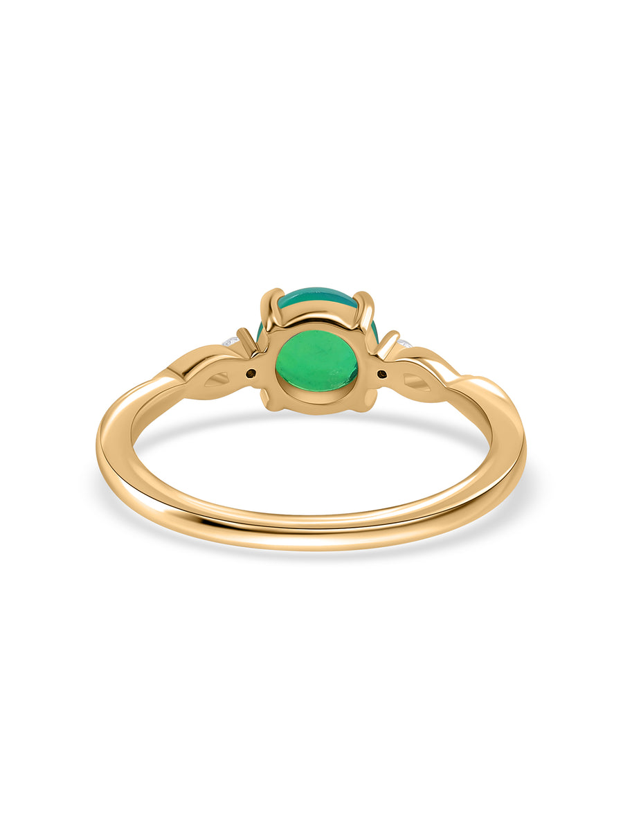 Classic Emerald Silver Ring for Women