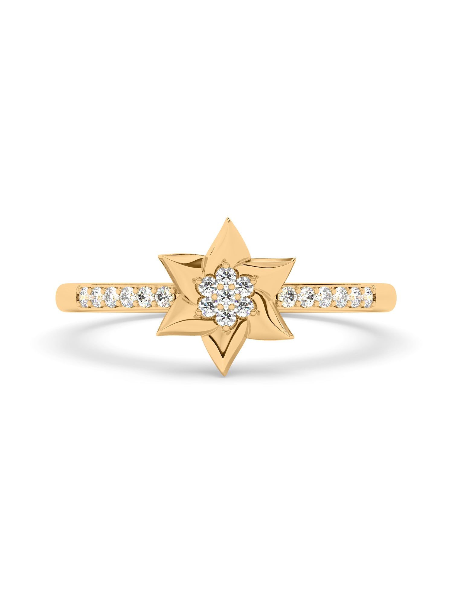 14k Gold Ring with Lab Grown Diamond for Engagement and Wedding