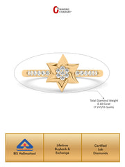 Lab Grown Starry Diamond Ring In Gold