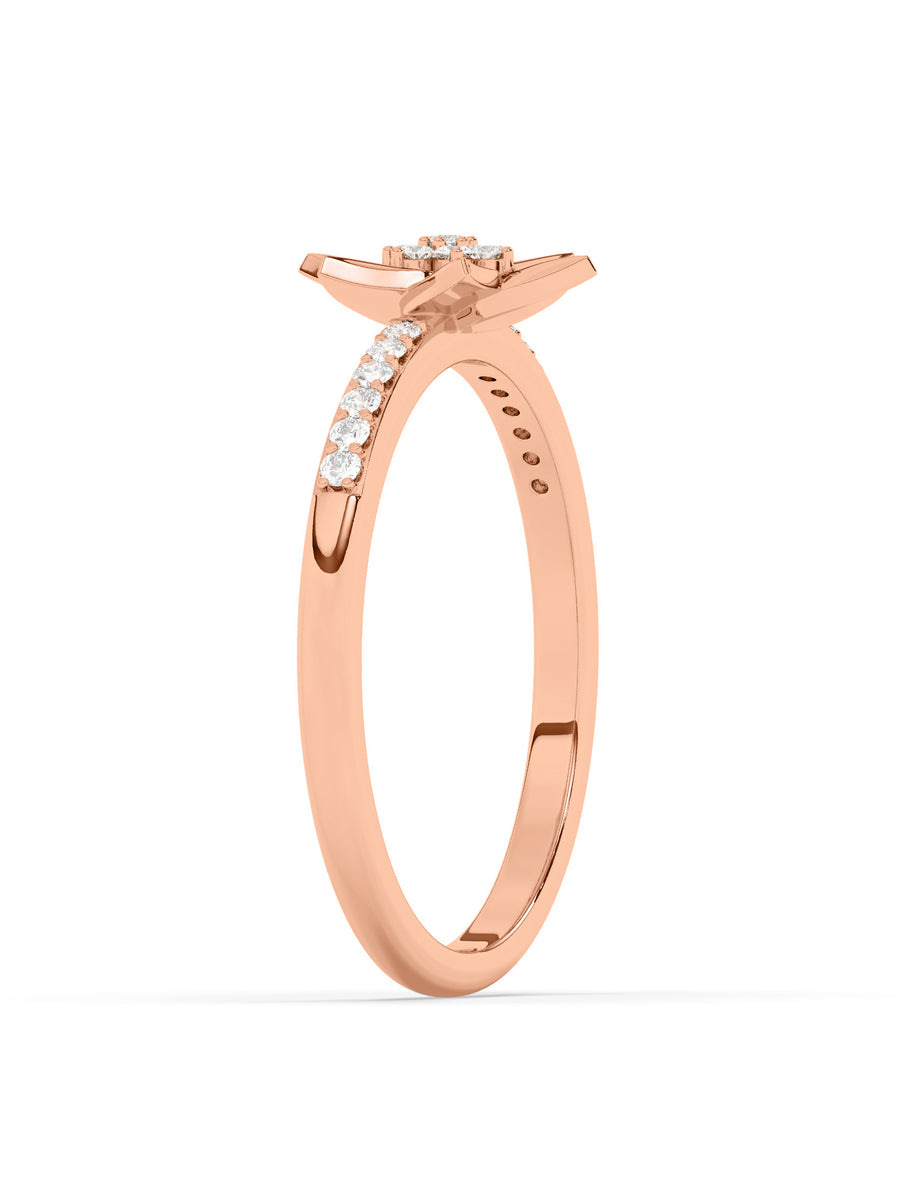 Lab Grown Starry Diamond Ring In Gold