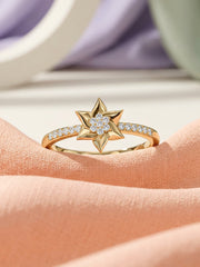 Lab Grown Starry Diamond Ring In Gold
