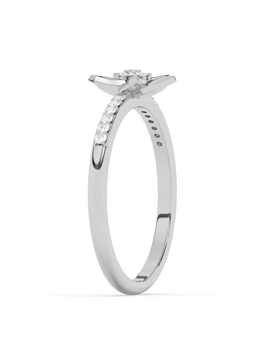 Lab Grown Starry Diamond Ring In Gold