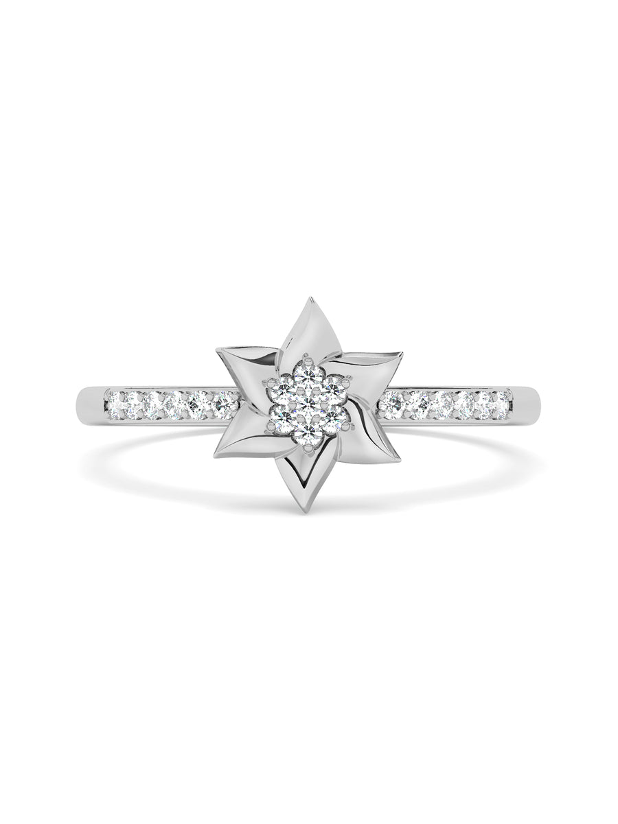 Lab Grown Starry Diamond Ring In Gold