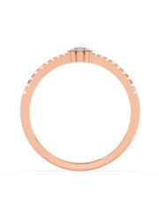 Lab Grown Flower Diamond Ring In Gold