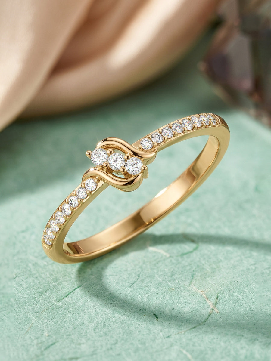 Lab Grown Engagement Diamond Ring In Gold