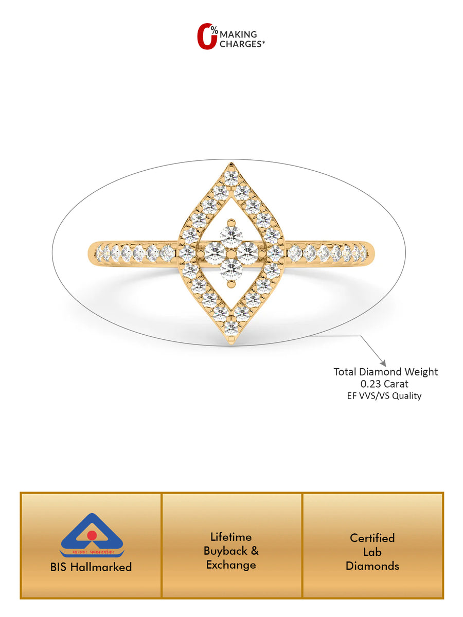 Lab Grown Glory Diamond Ring In Gold