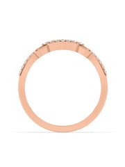 Lab Grown Bow Diamond Ring In Pure Gold