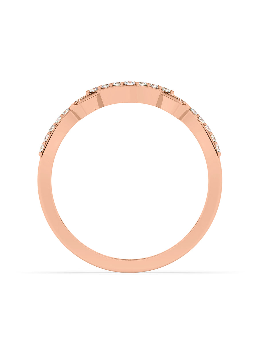 Lab Grown Bow Diamond Ring In Pure Gold