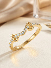 Lab Grown Bow Diamond Ring In Pure Gold