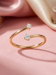 Eternal Embrace Open Lab Grown Diamond Gold Ring