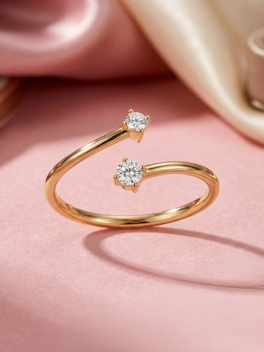 Eternal Embrace Open Lab Grown Diamond Gold Ring