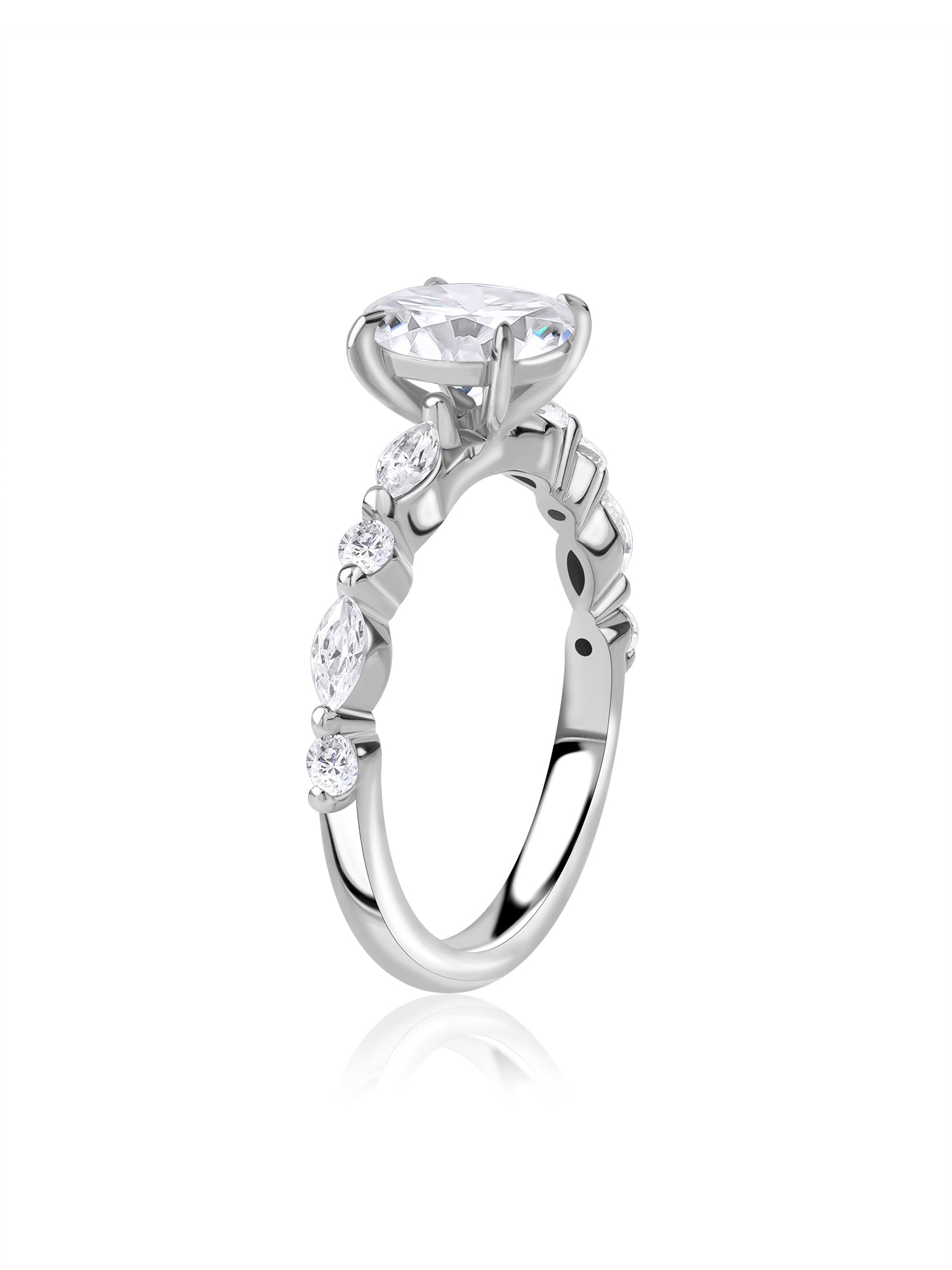 Oval Lab Diamond Solitaire Gold Ring