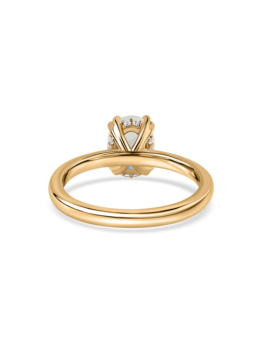 Oval Lab Grown Diamond Solitaire Gold Ring